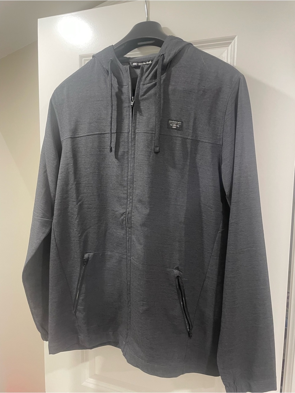 Travis Mathew Charcoal Lightweight Zip Hoodie Jacket
